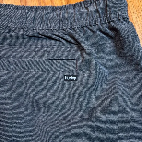 Hurley Tech‎ Twill Joggers Pants Mens XXL (38X31) Grey Stretch Drawstring - Picture 2 of 11